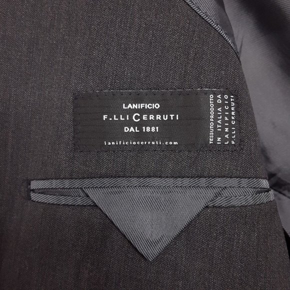 Banana Republic Lanificio F.Lli Cerruti Charcoal Suit Jacket Men's 42R Two Butto - Picture 4 of 8